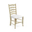 Traditional Ladderback Grey Painted Dining Side Chair