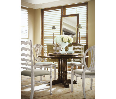 Traditional Ladderback Honey Black Dining Side Chair