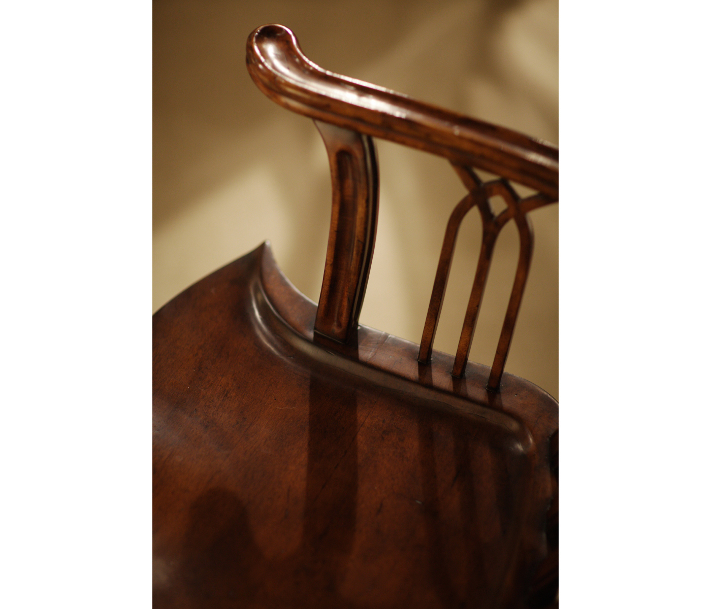 Gothic Windsor Walnut Arm Chair