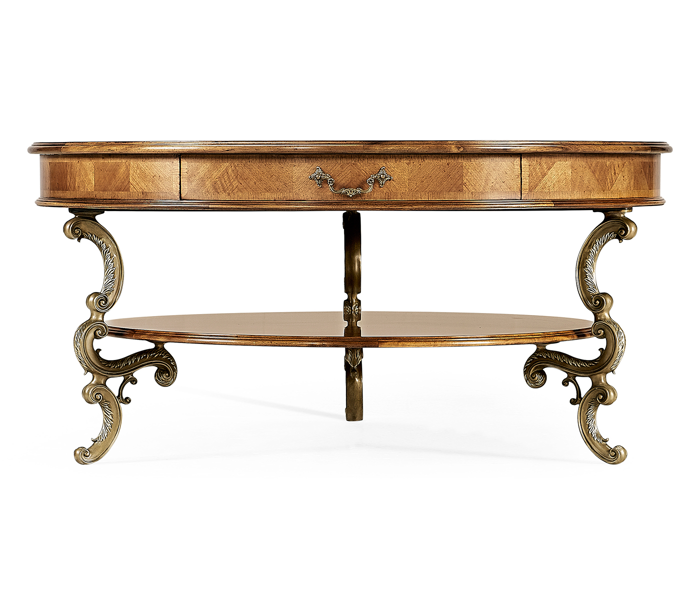 Satinwood & Marquetry round coffee table