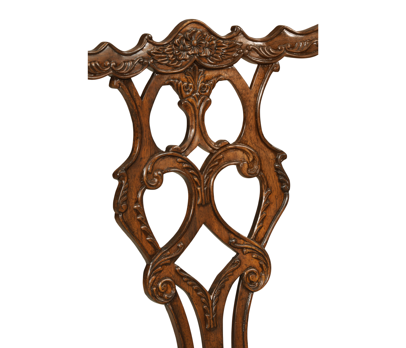 Chippendale Rococo Quatrefoil Side Chair