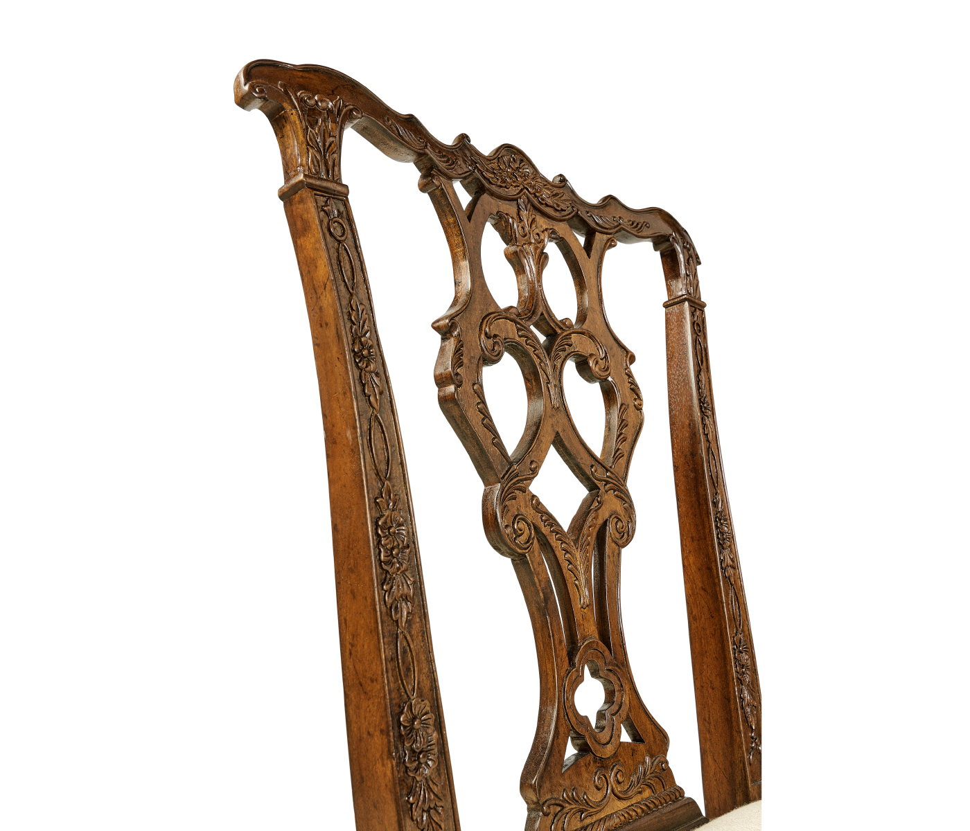 Chippendale Rococo Quatrefoil Side Chair