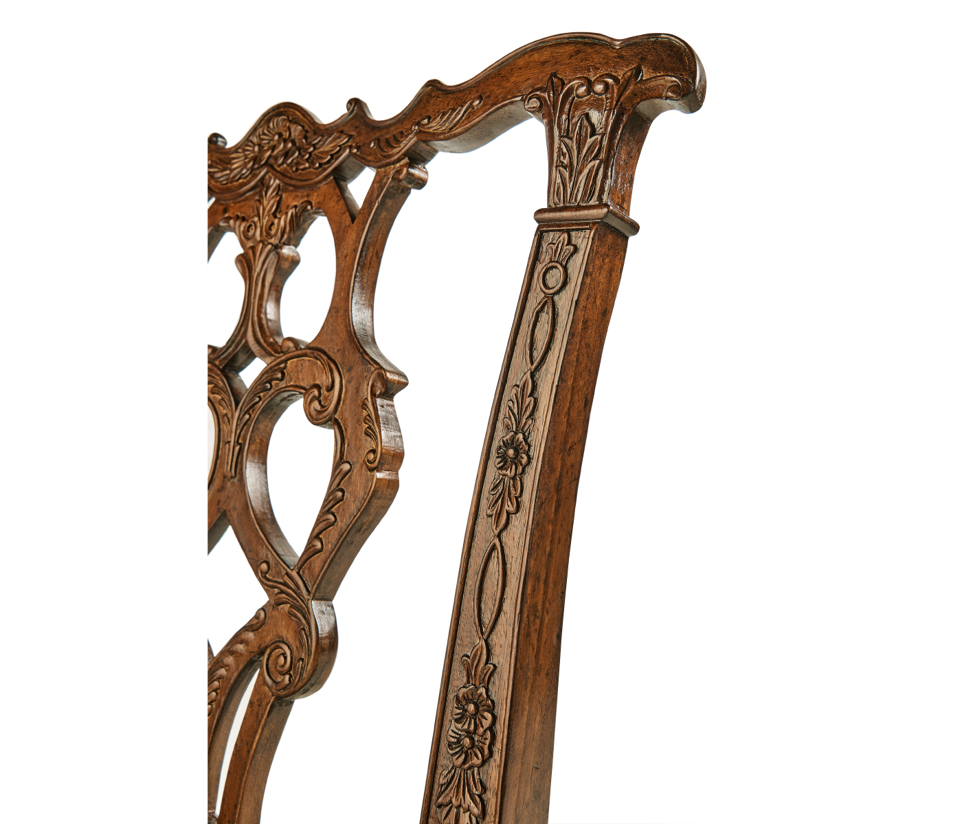 Chippendale Rococo Quatrefoil Side Chair