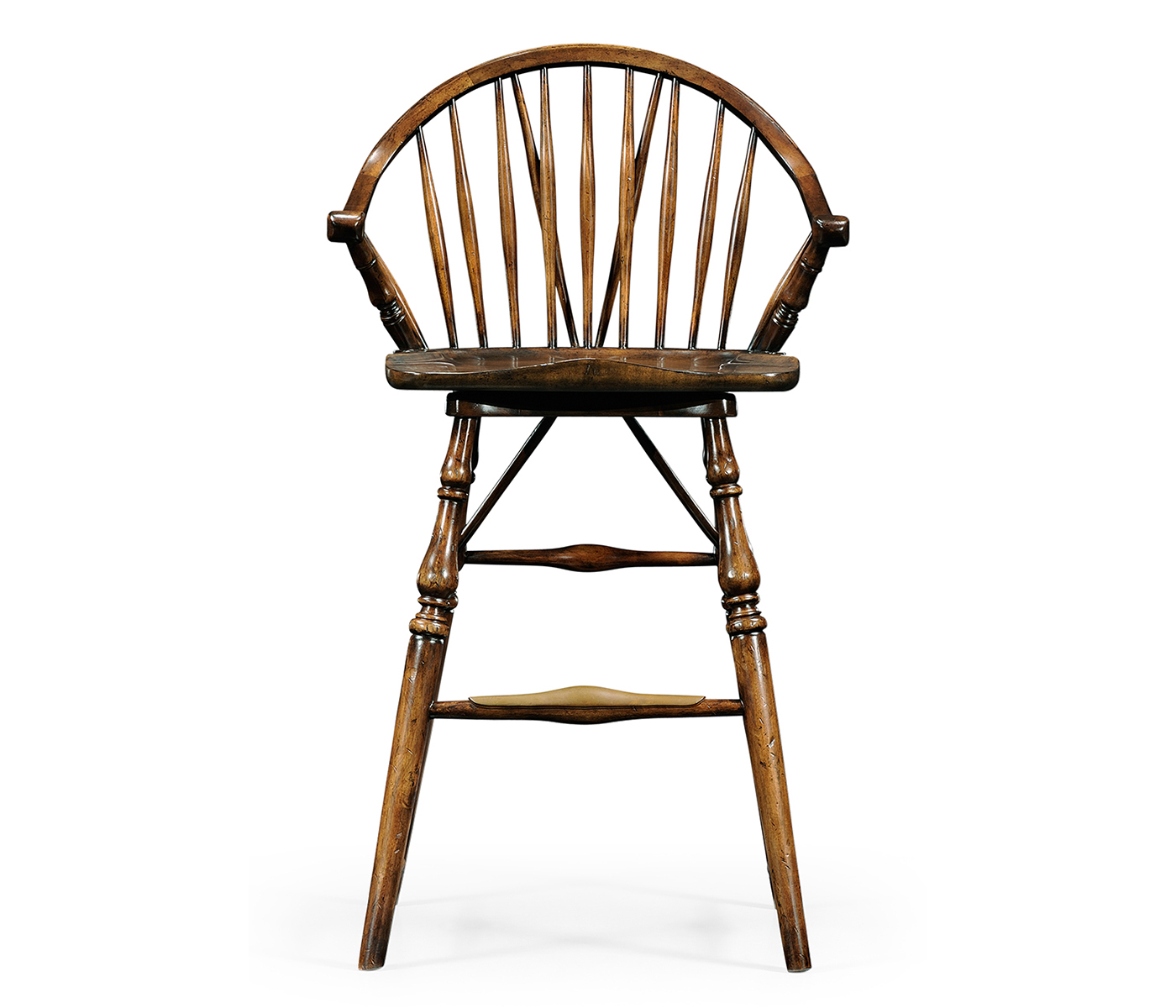 Windsor Style Walnut Barstool