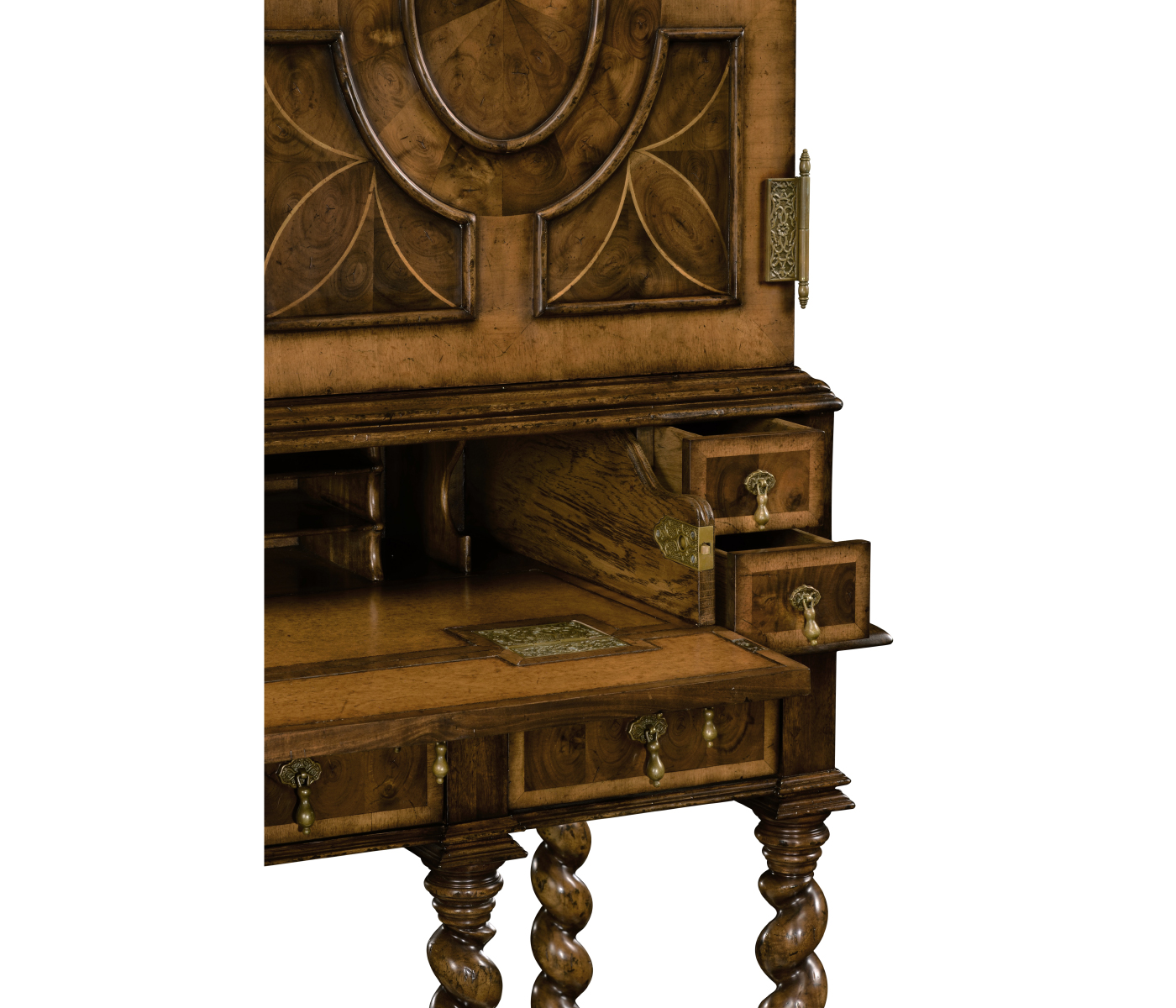 William & Mary Walnut & Oyster TV Cabinet