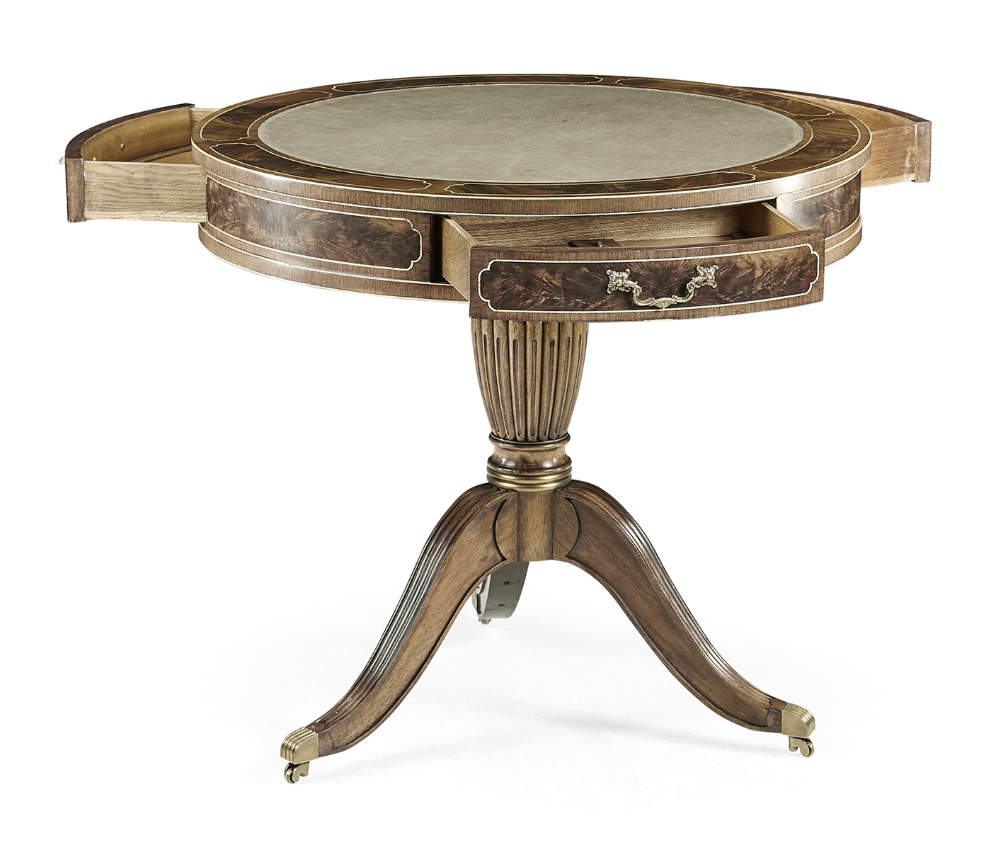 Bleached Mahogany Drum Table