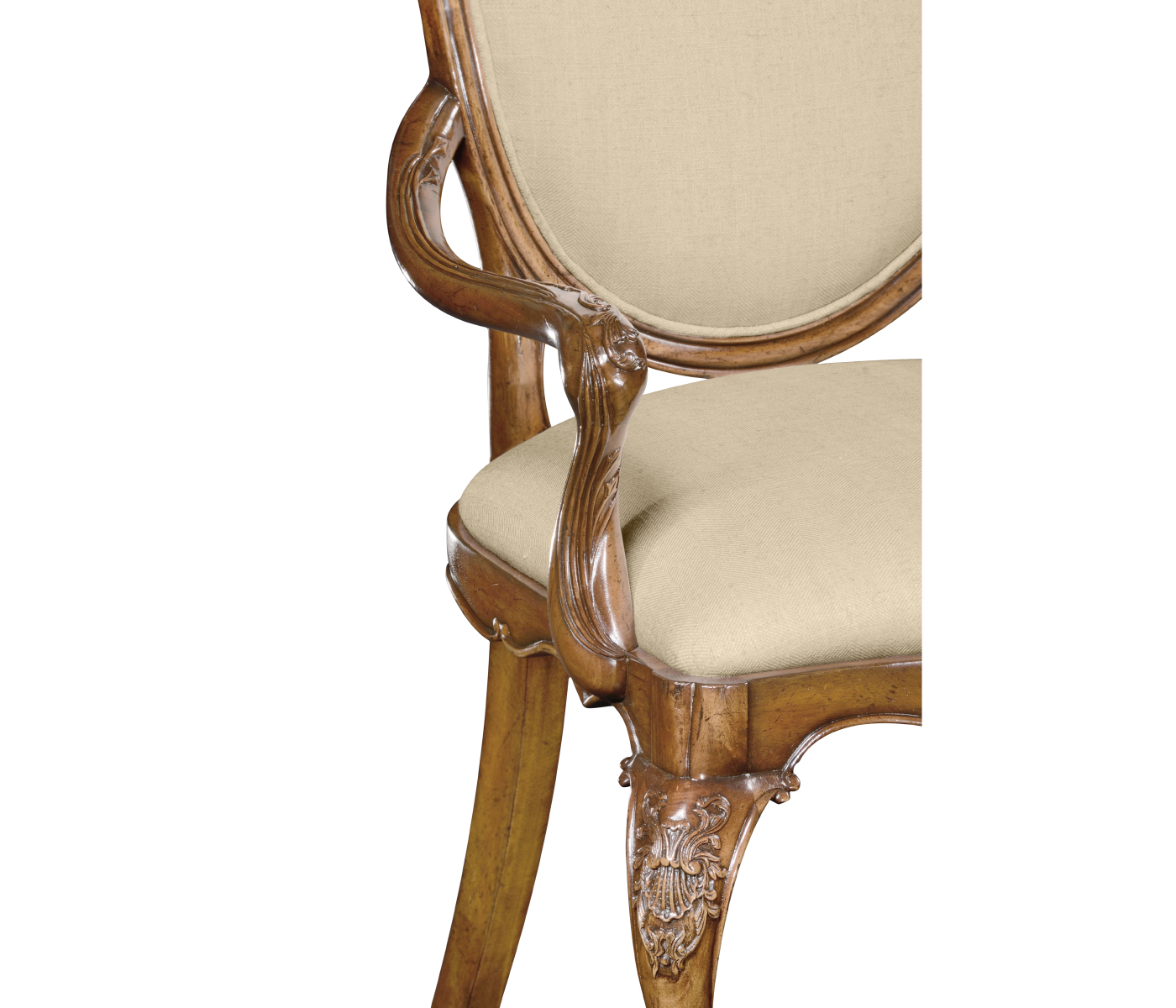 Shield Back Satinwood Arm Chair