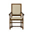 Carolean Style Arm Chair with Upholstered Back