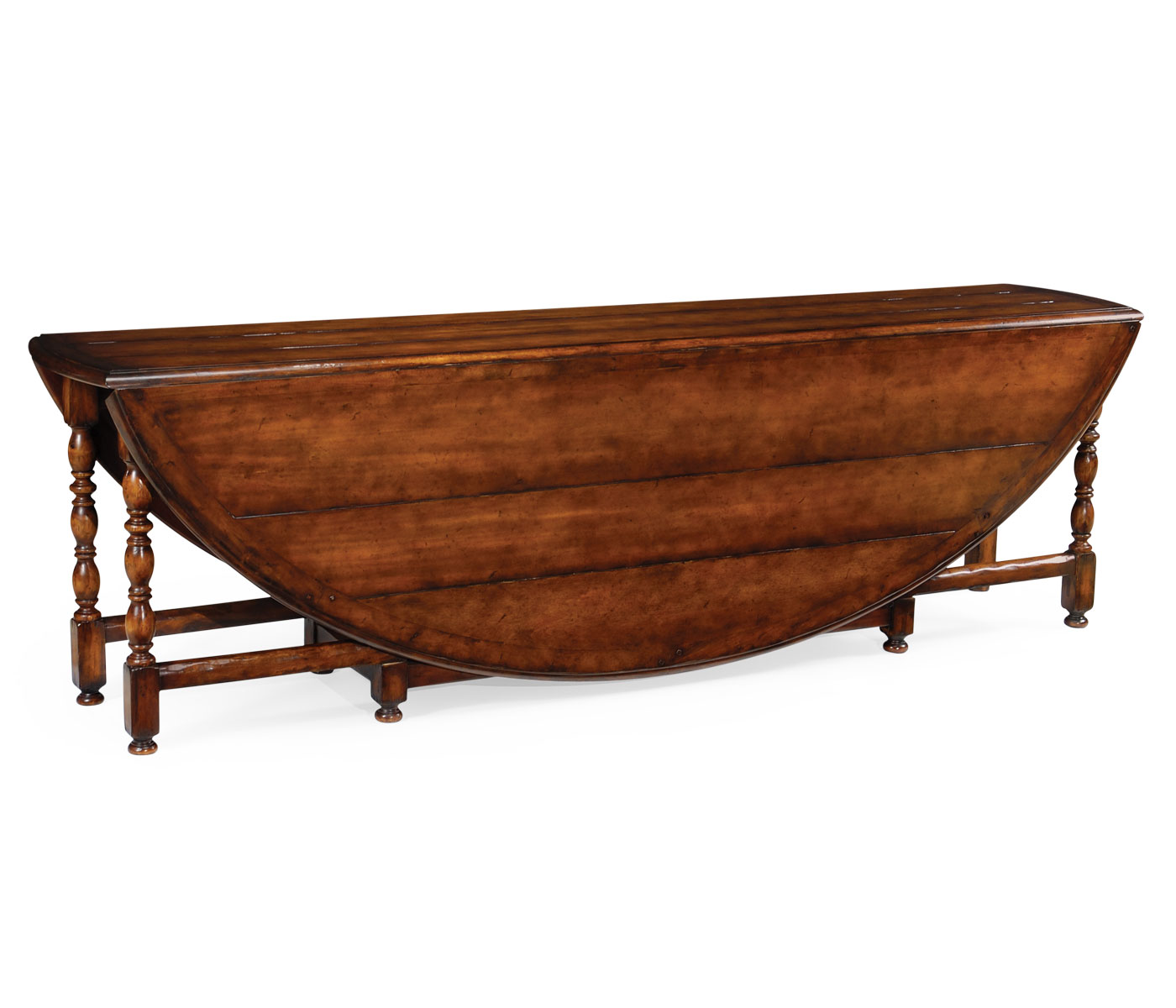 Oval walnut gateleg table (Large)