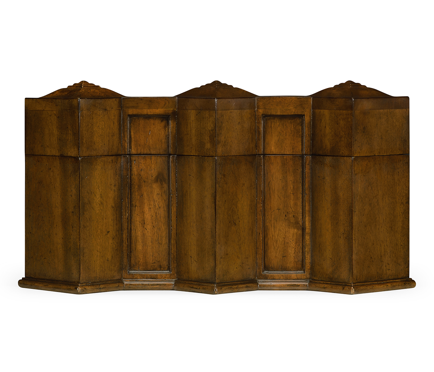 Triple Glass Decanters Set in Conjoined Square Cases