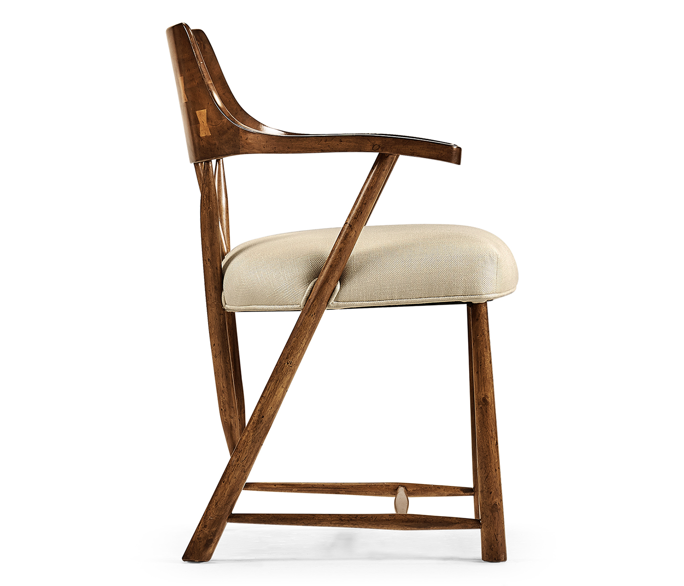 Casual Walnut Captains Chair