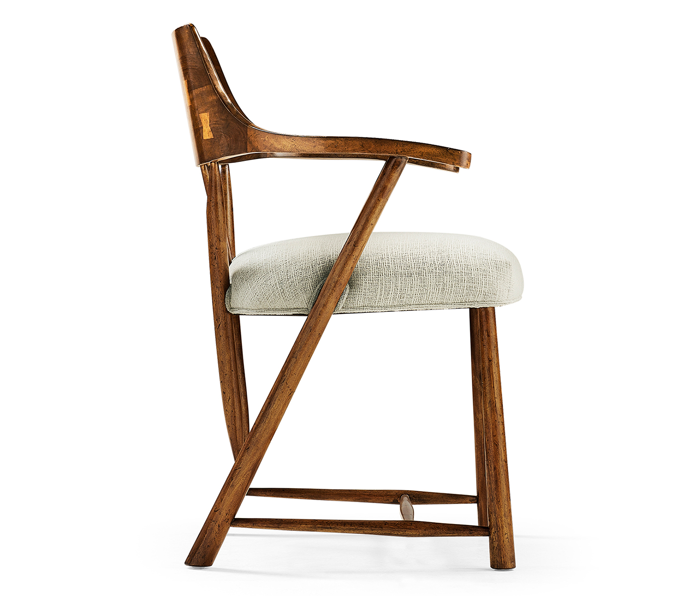 Casual Walnut Captains Chair