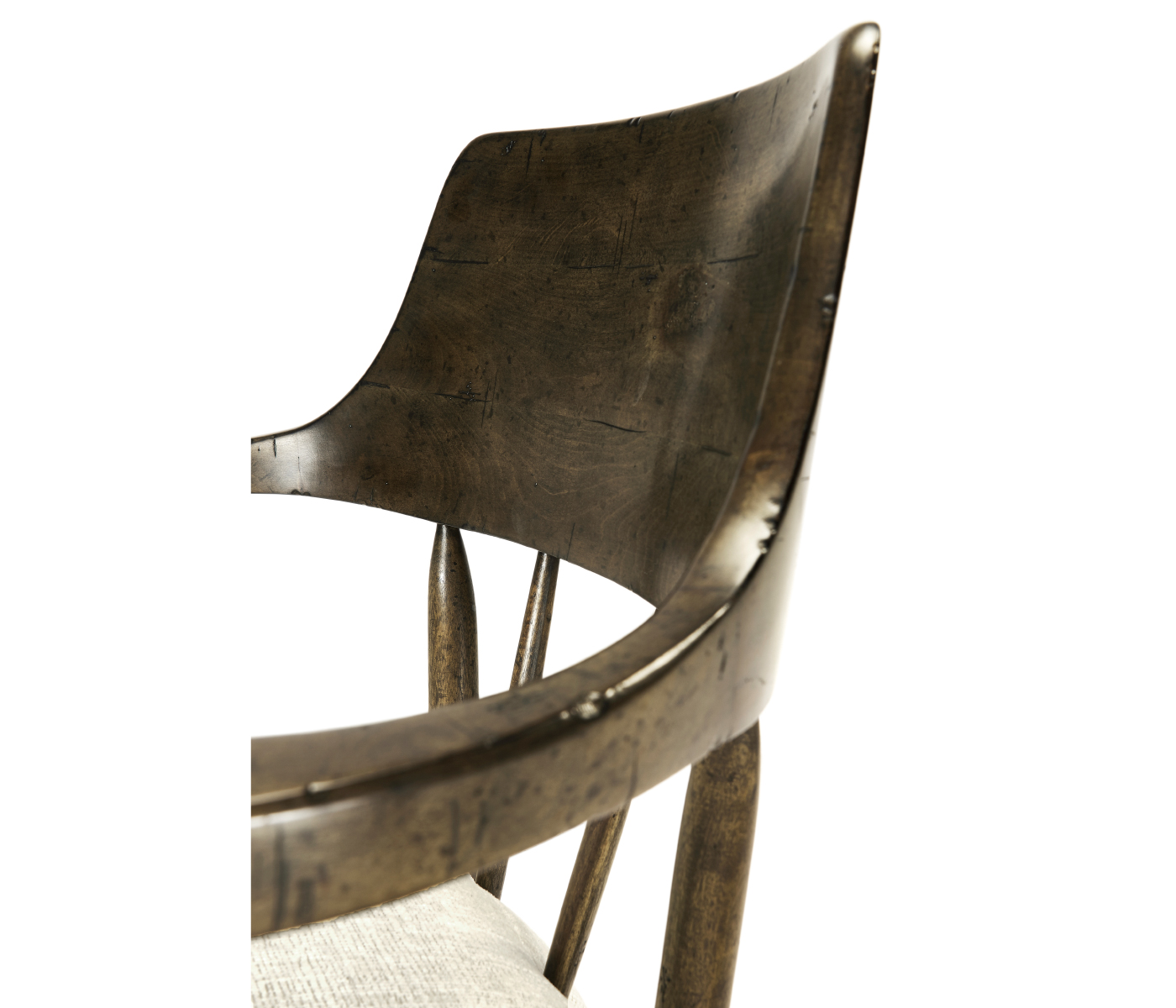 Casual Dark Driftwood Captains Chair