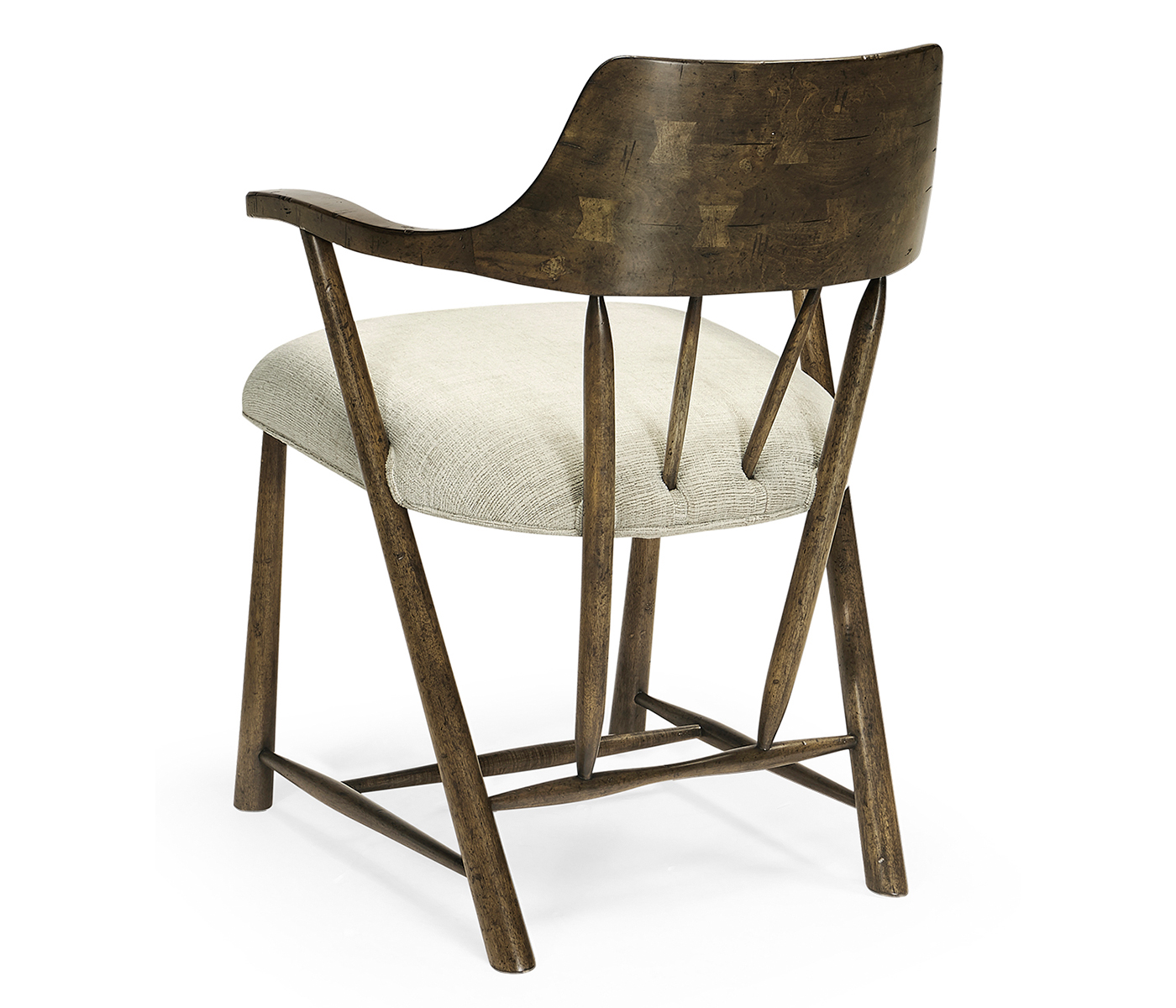 Casual Dark Driftwood Captains Chair