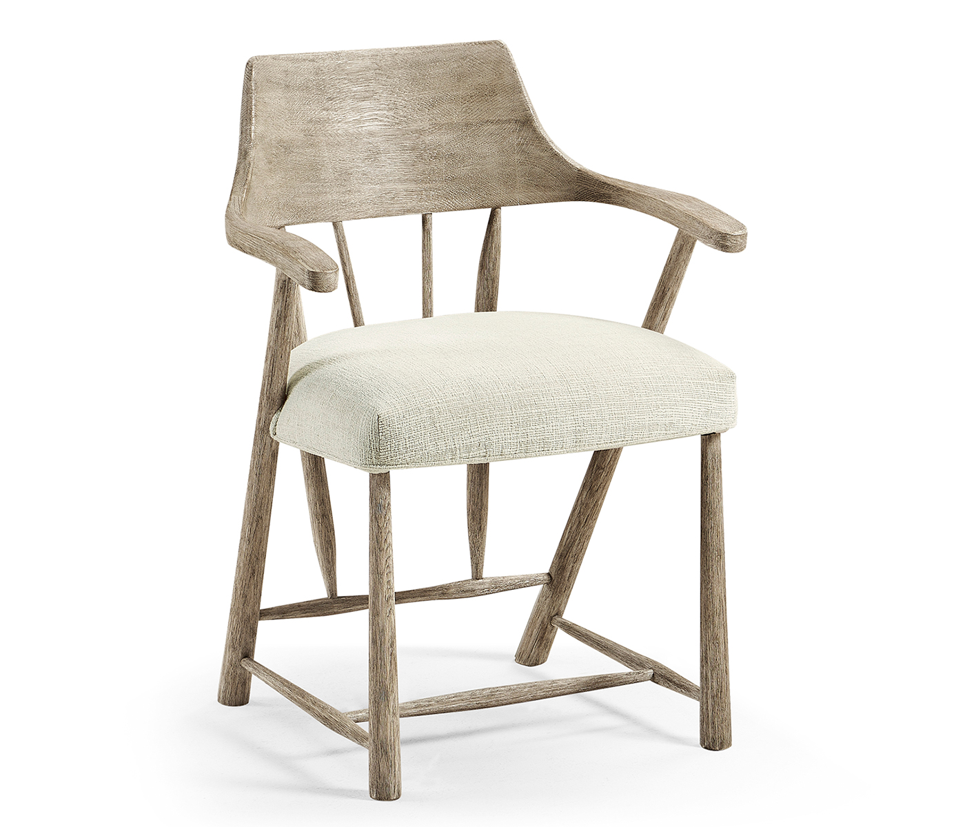 Traditional Grey Oak Captains Chair