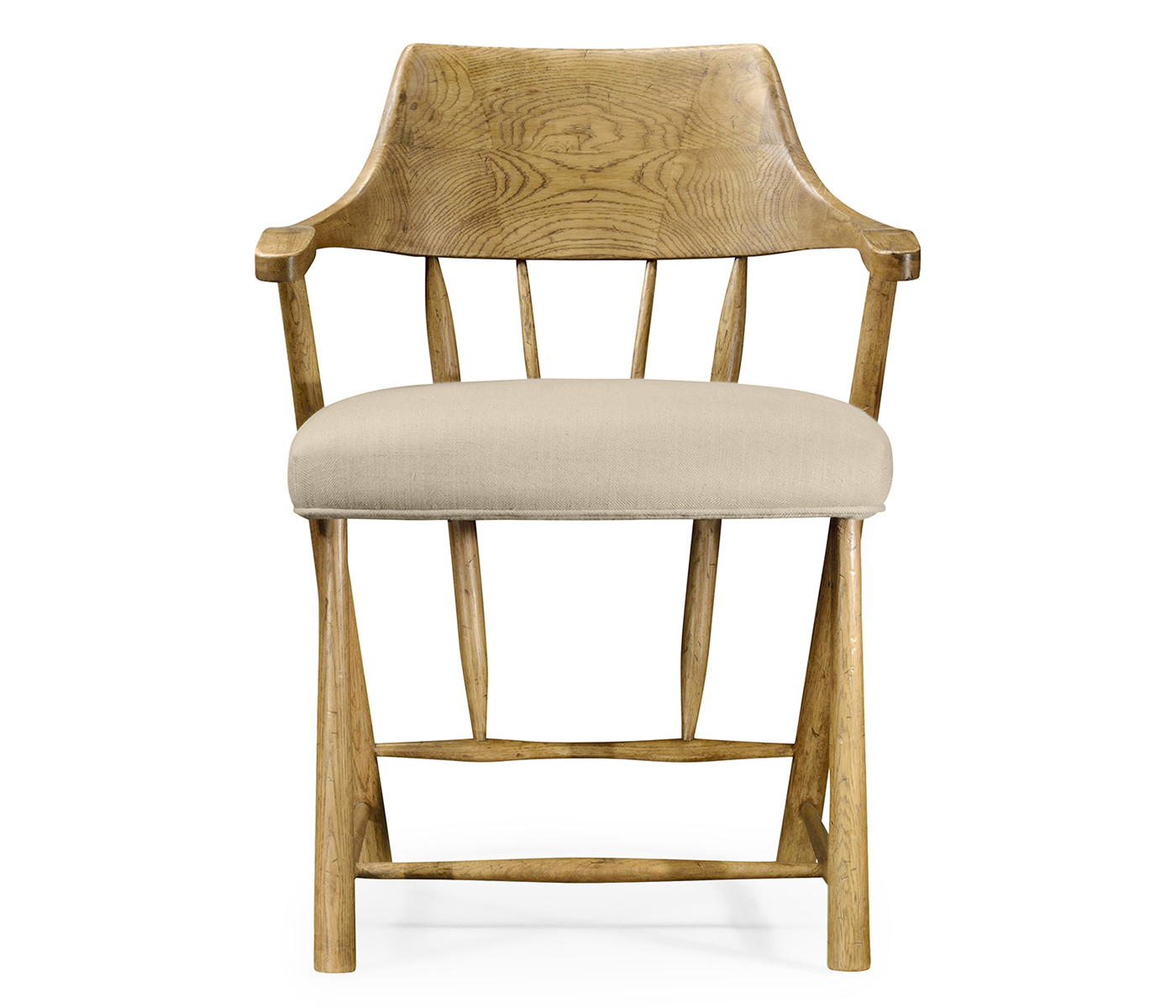 Traditional Natural Oak Captains Chair
