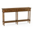 Narrow Walnut Console Antique Finish