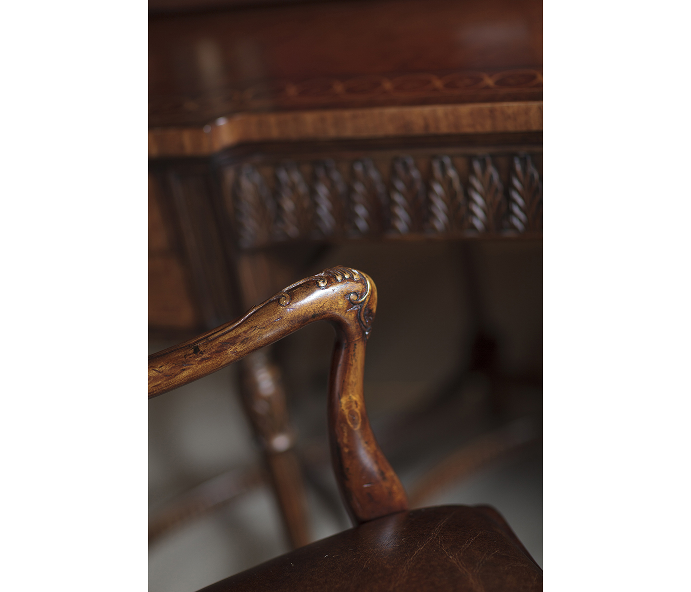 Seaweed Marquetry Side Chair