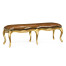 French Provincial Antique Gold Bench