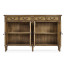 Casual Double Narrow Medium Driftwood Cabinet with Twin Cupboards