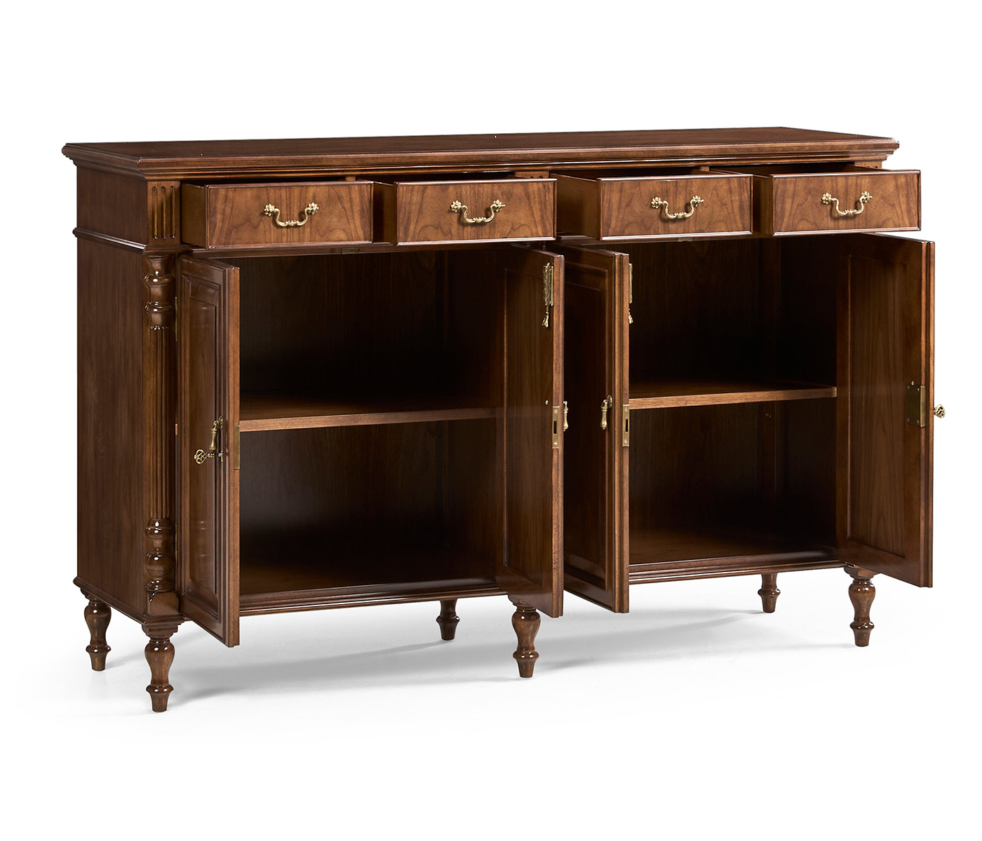 Smithfield Traditional Double Narrow Cabinet with Twin Cupboards