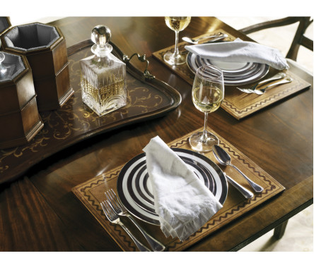 Rectangular Seaweed Marquetry Tray