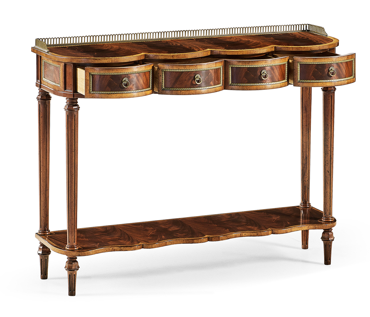 Mahogany Scalloped Console