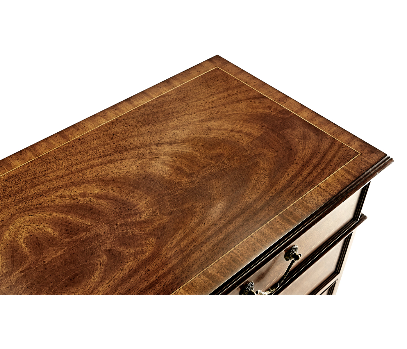 Walnut office chest of drawers with hanging file storage