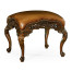 Carved & Pierced Walnut Footstool