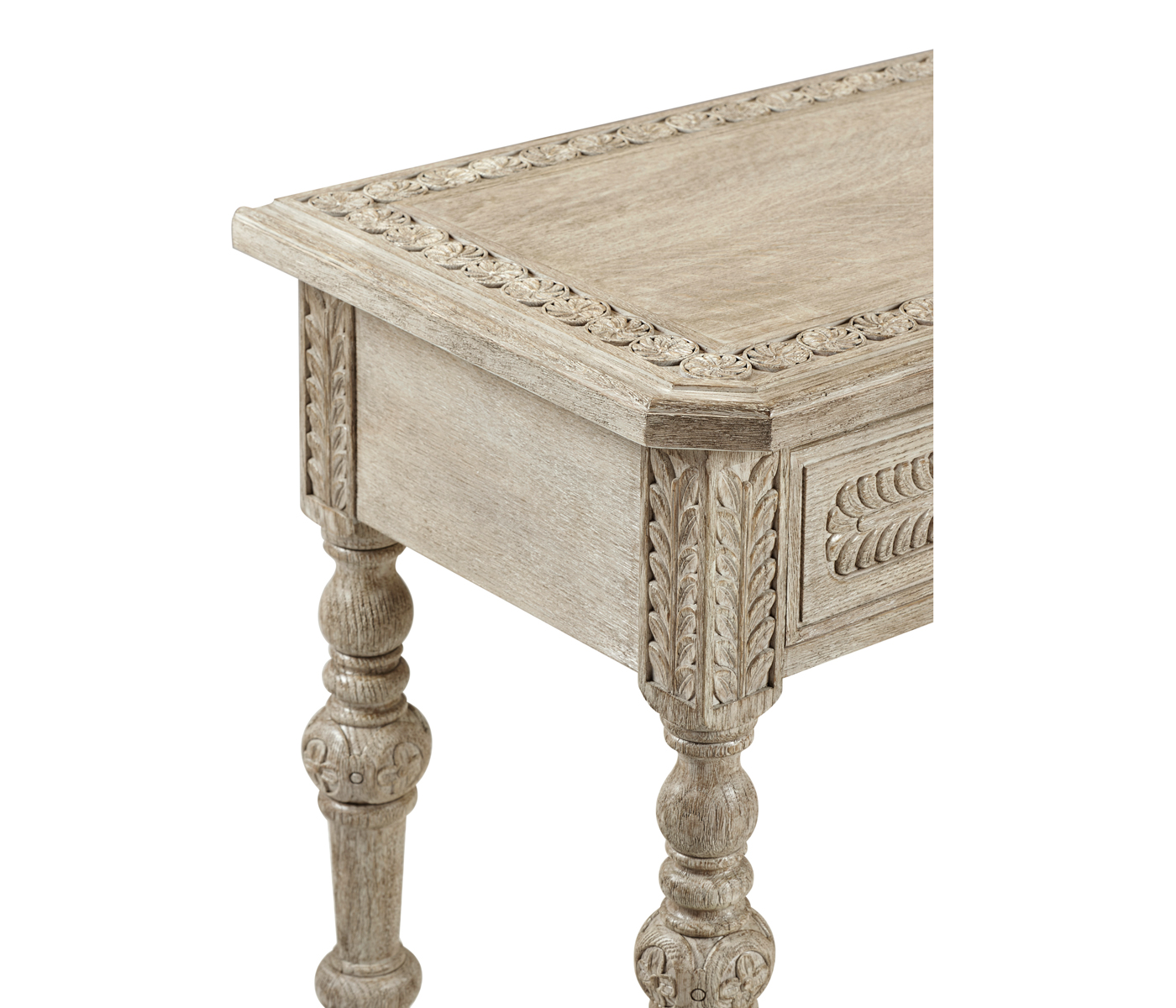 Chip Carved Grey Oak Console