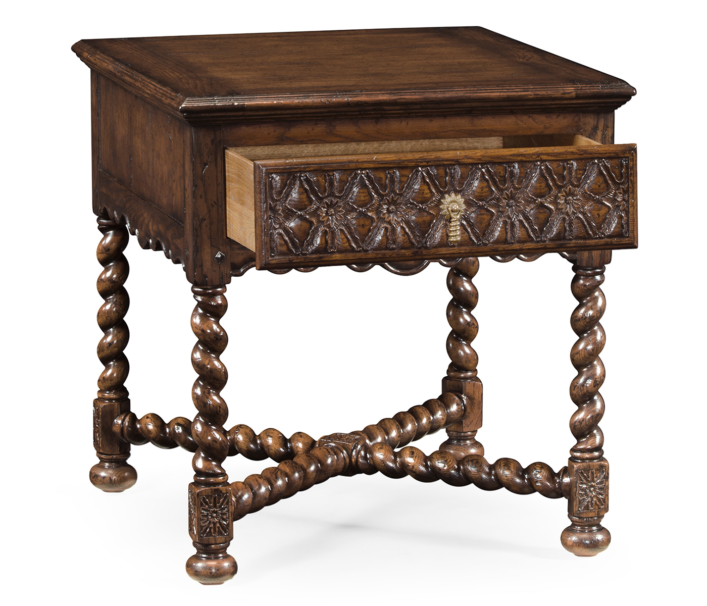 Dark Oak Square Side Table