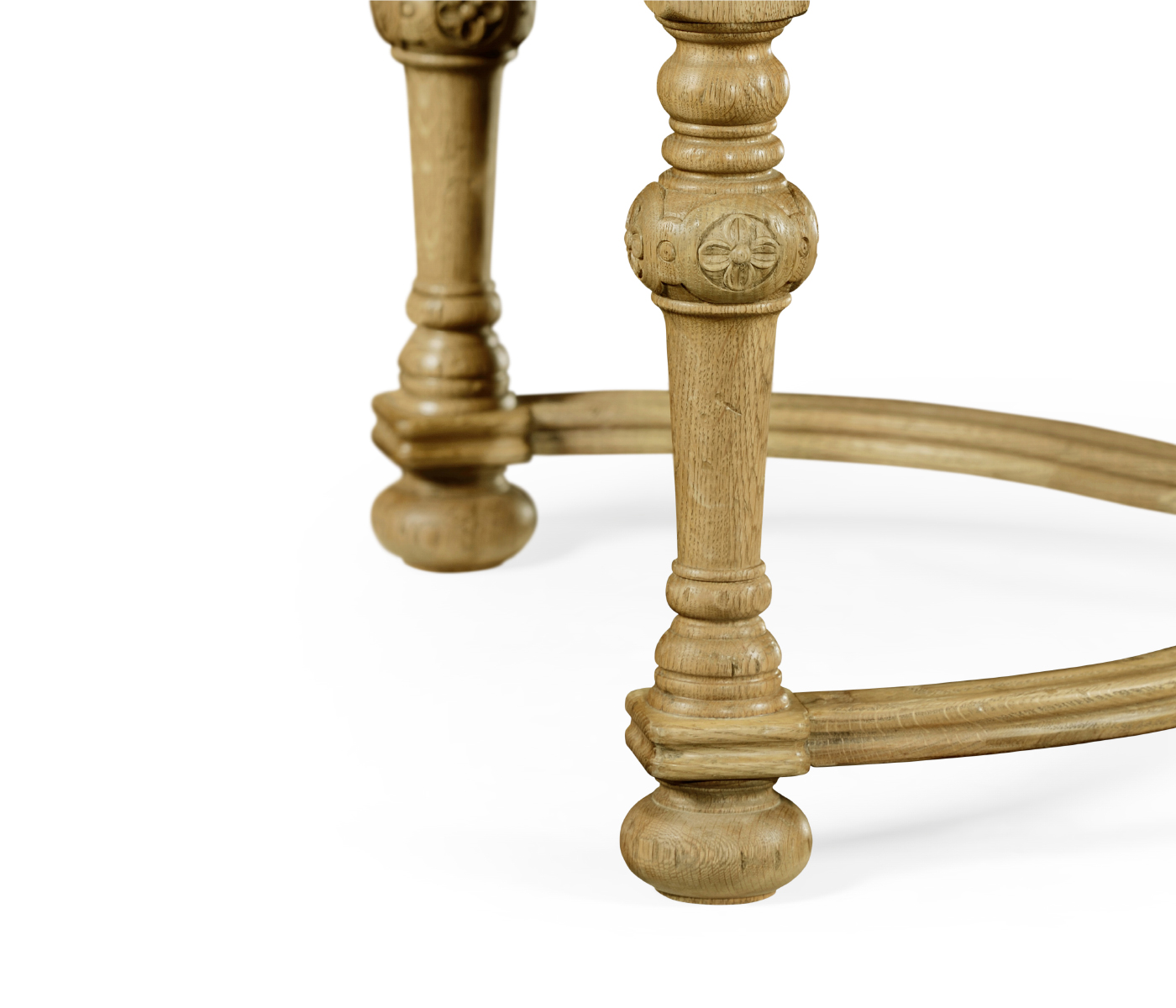 Natural Oak Chip Carved Rectangular Coffee Table