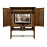 Elizabethan Style Brown Oak TV Cabinet
