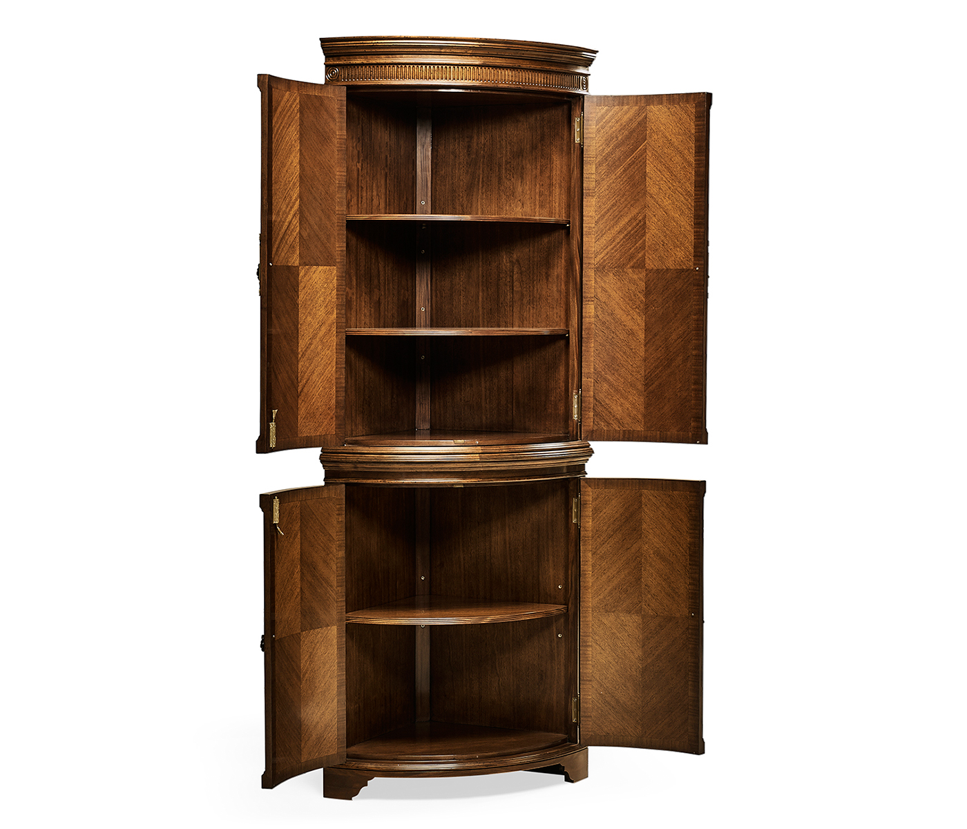Mahogany Curved Corner Cabinet