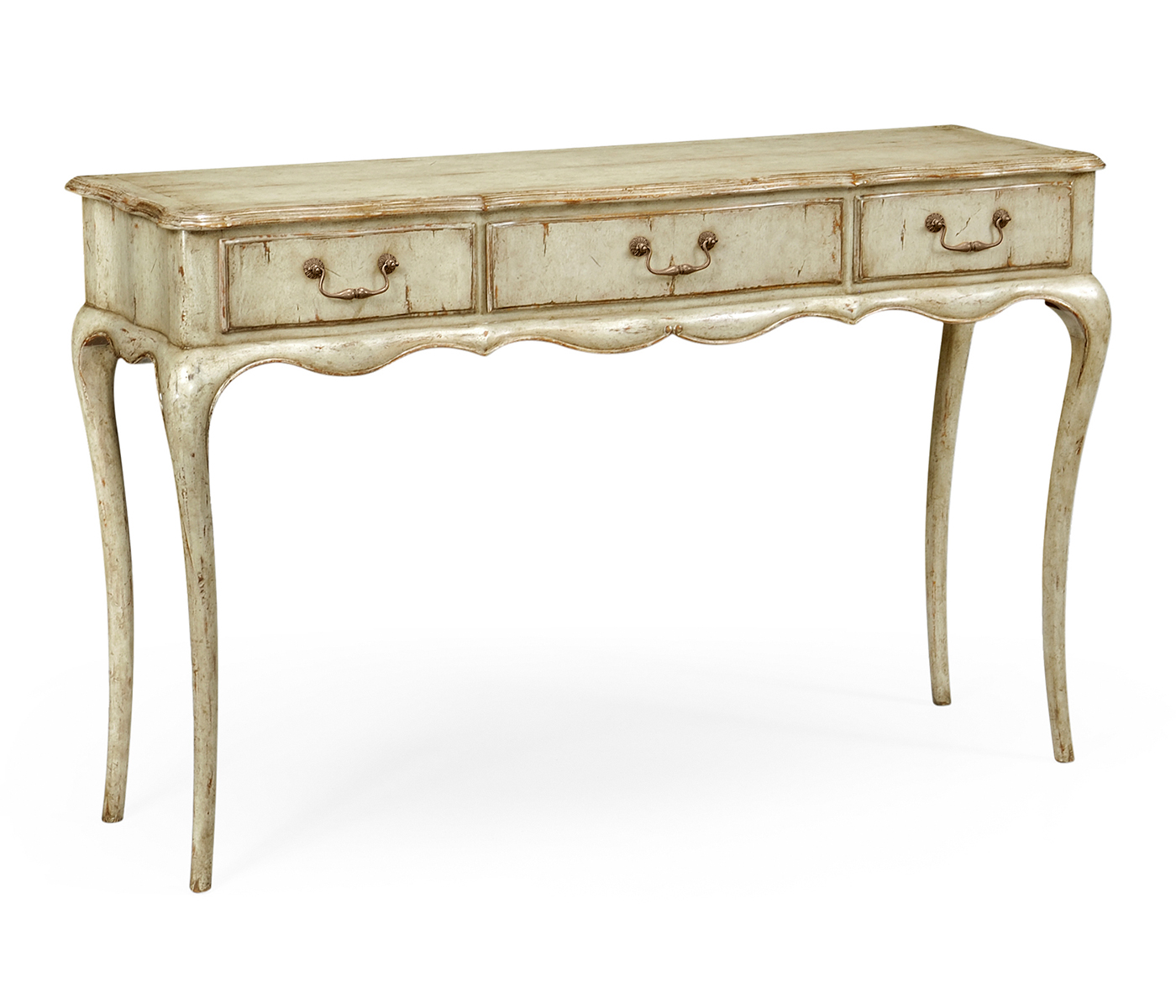 French provincial grey painted console