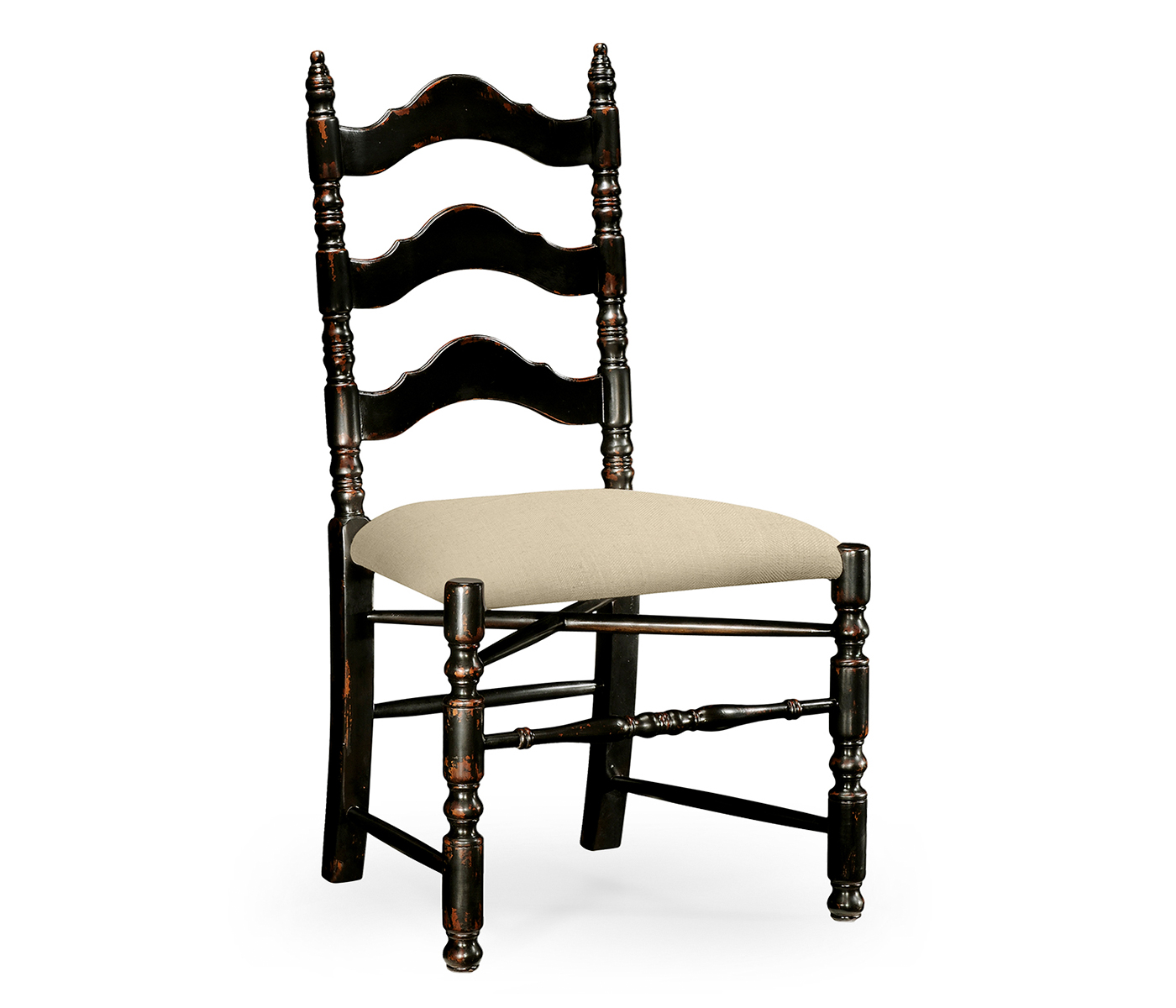 Black Oak Ladder Back Country Chair (Side)