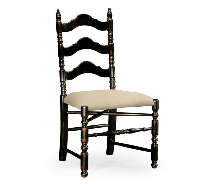 Black Oak Ladder Back Country Chair (Side)