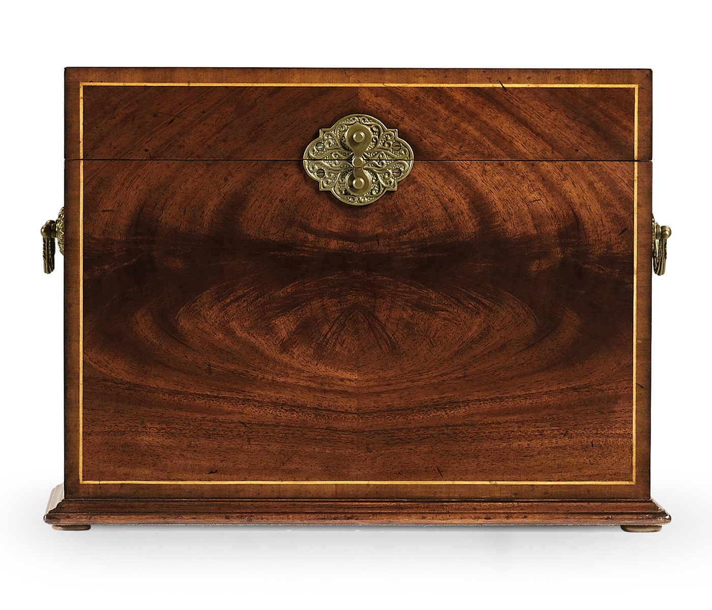 Tall Square Crotch Mahogany Jewellery Box