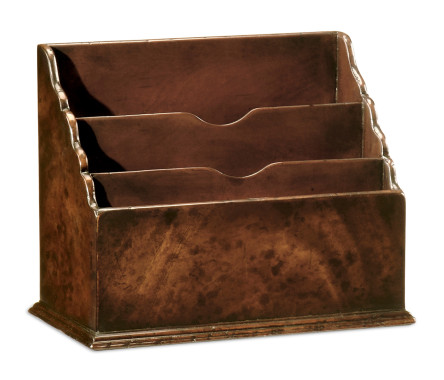 Large Antique Mahogany Letter Rack