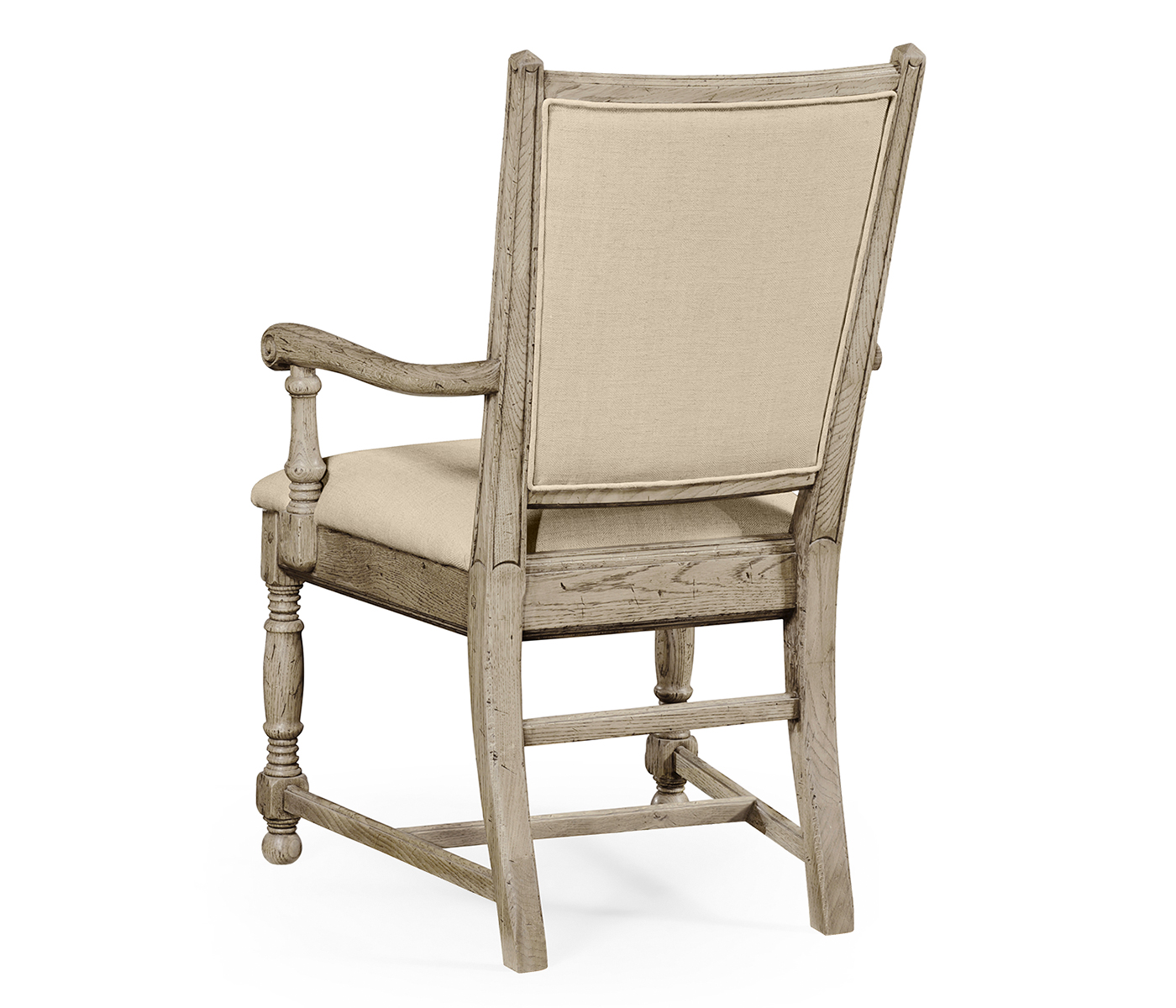 Distressed Grey Oak Country Arm Chair