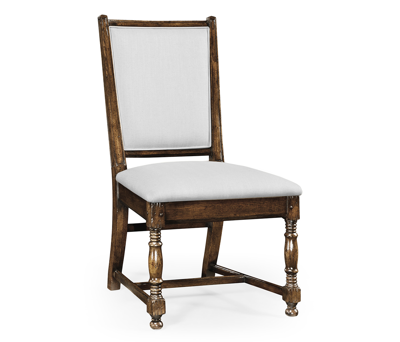 Distressed Dark Oak Country Side Chair