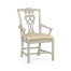 Casual Chippendale Grey Mahogany Arm Chair