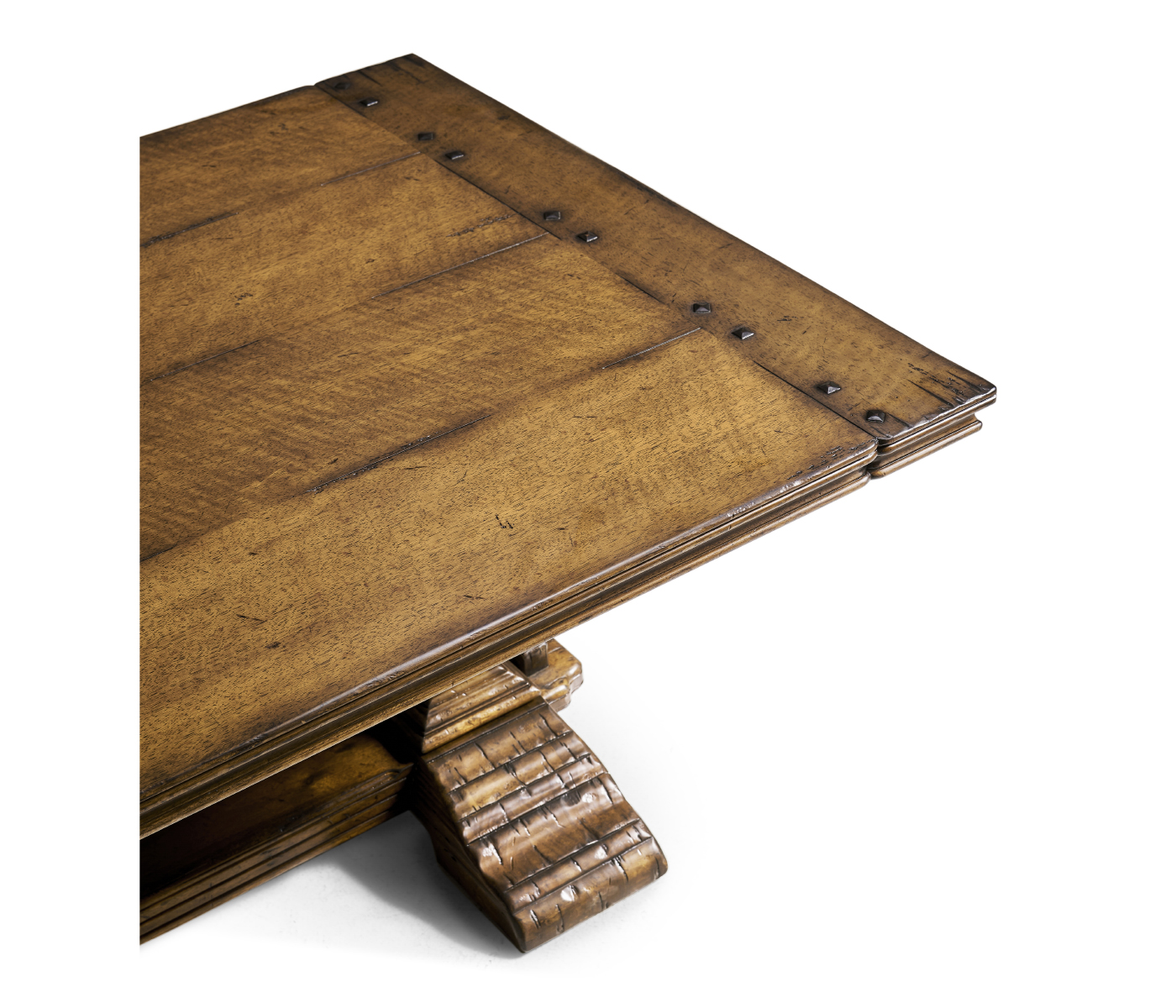 Figured Walnut Refectory Style Coffee Table