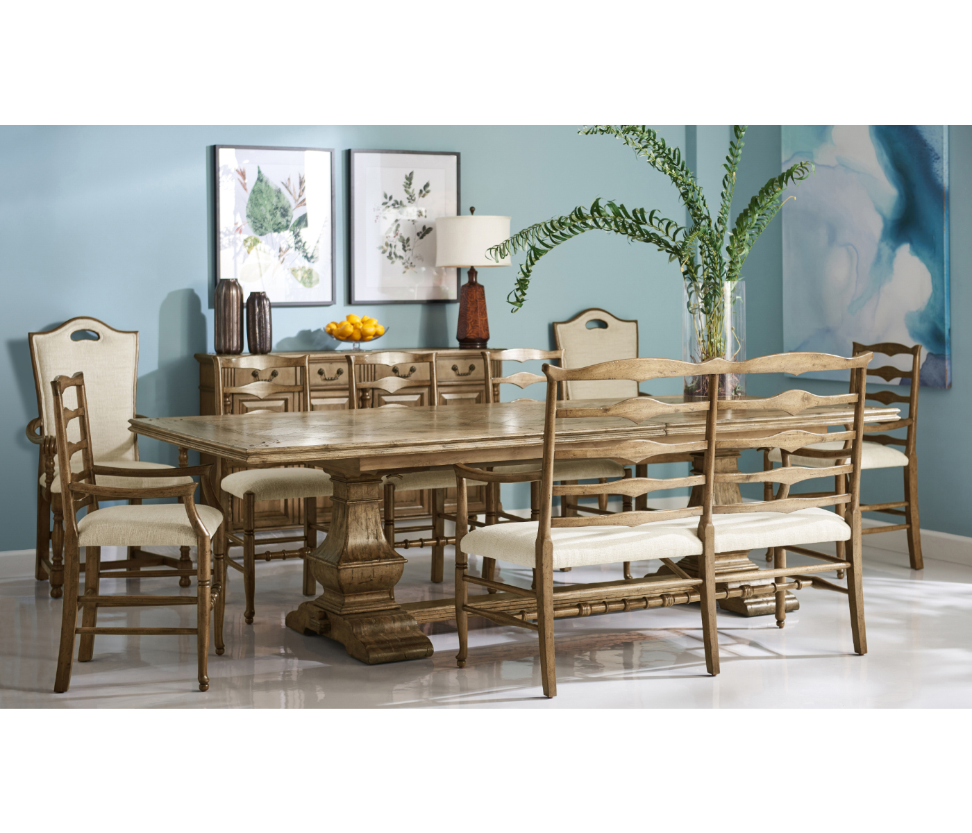 Traditional High Back Arm Chair