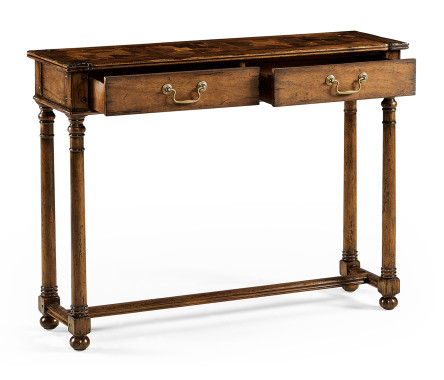 Walnut Oyster Parquet Console