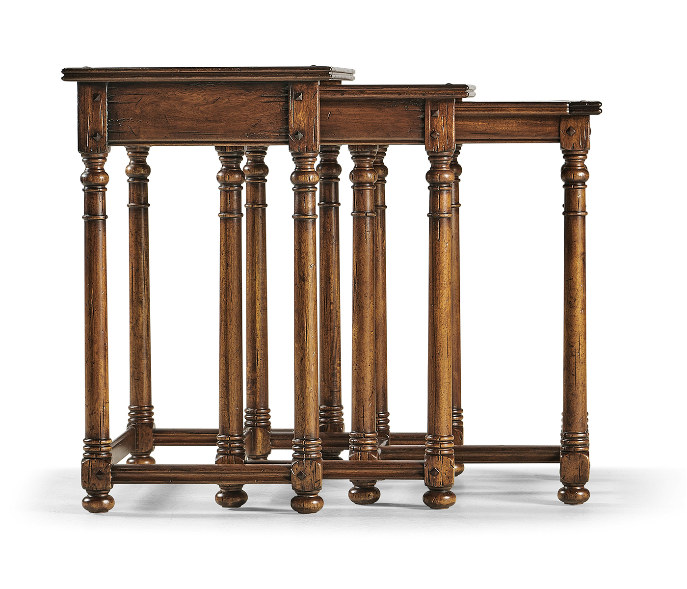 Nest of Three Country Oyster Tables