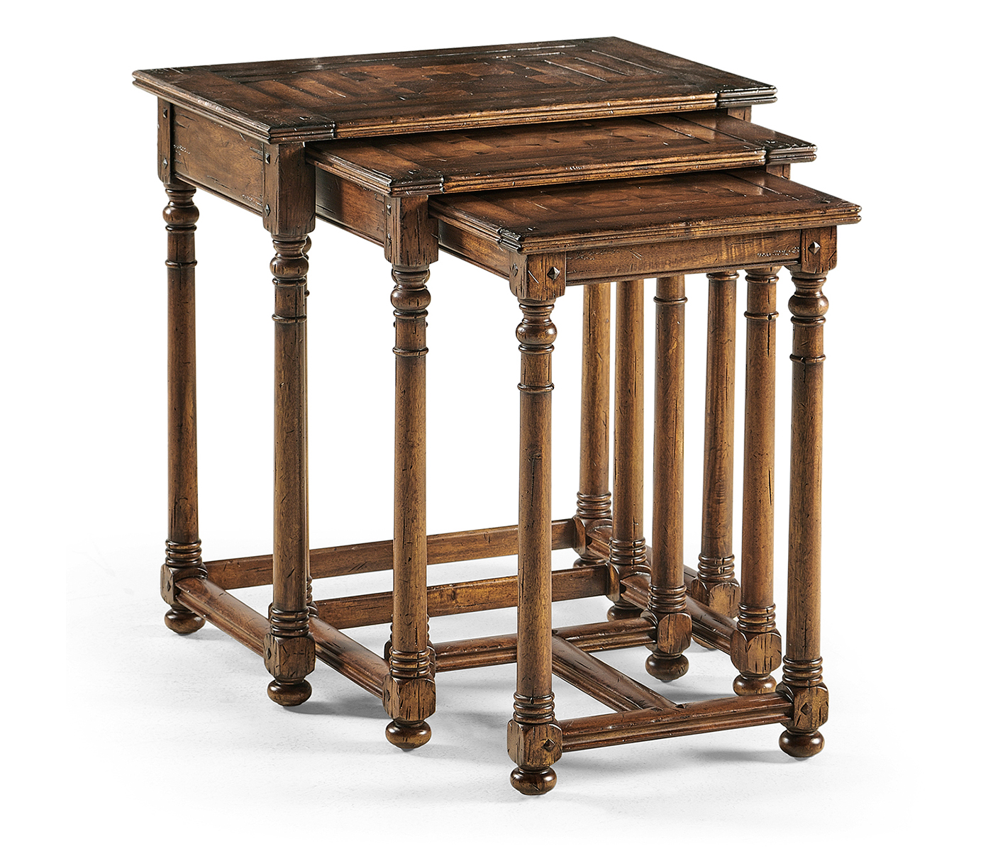 Nest of Three Country Oyster Tables