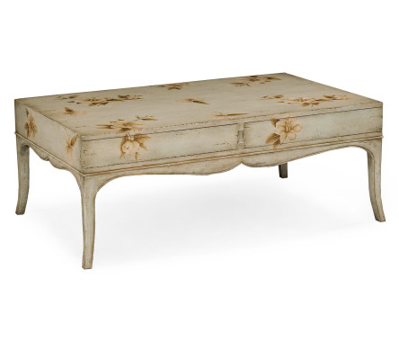Painted floral coffee table
