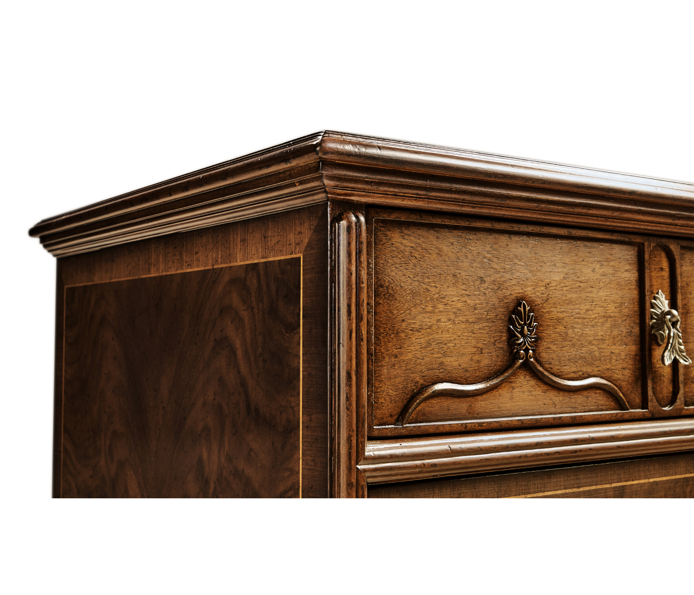 Chippendale gothic large chest of five drawers