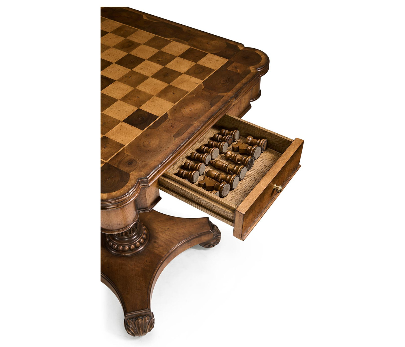 Oyster veneer games table